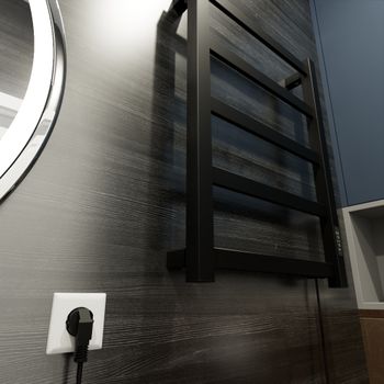 Товар: Полотенцесушитель электрический ВИД 81-10 ПРОФИЛЬНЫЙ 610х400, скр.монтаж, СНШ, черный матовый(RAL 9005), (Ferrum, равномерные перкаладины), Маргроид 8110p-6040-1081-9005R - фото 3 Полотенцесушитель электрический ВИД 81-10 ПРОФИЛЬНЫЙ 610х400, скр.монтаж, СНШ, черный матовый(RAL 9005), (Ferrum, равномерные перкаладины), Маргроид 8110p-6040-1081-9005R — фото 3, Электрические полотенцесушители