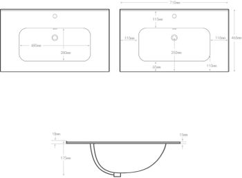 Товар: Раковина Aquanet Flat 70 белая матовая 00330430 - фото 7 Раковина Aquanet Flat 70 белая матовая 00330430 — фото 7, Раковины