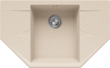 Кухонная мойка Polygran RIFF-800 No327 Кремовый 855137 — фото 1, Кухонные мойки