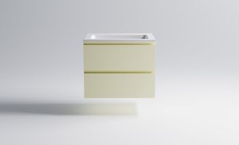 Нижний шкаф Альфа 70 с 2 ящиками бежевый (RAL1013 матовый) + Раковина "Альфа 70" 03060004ral1013+04010006 — фото 2, Тумбы с раковиной