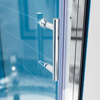 Душевой угол Veconi Rovigo RV-055, 1500х800х1950, хром, стекло pear RV055-15080-02-C8 — фото 2, Душевые уголки