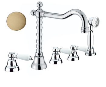 Смеситель на борт ванны Fiore COLONIALE 02ZZ0607, бронза — фото 1, Смесители на борт ванны