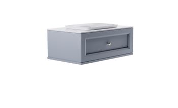 Тумба Классик 100 с 1ящ NCS S 3005-R80B мат. с раковиной Ретро бел гл. и столешницей Solid бел гл. 4631177714177 — фото 4, Тумбы с раковиной