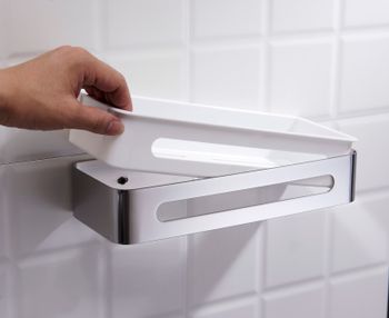 Полка Timo Luiro 18578/13 никель — фото 1, Полки для ванной и душа