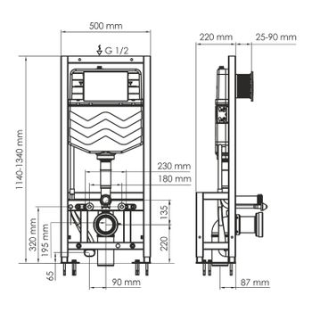 Dill 61TLT.010.ME.WM02 Система инсталляции для унитазов — фото 2, Комплекты унитаз + инсталляция