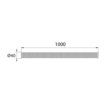 ПВХ-труба 1м. с гладкой внутр. поверхностью (удлинитель сифона) 125317 — фото 1, Сифоны для раковины
