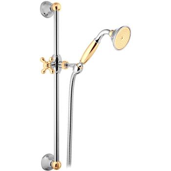 Душевой гарнитур Webert Shower Set AC0384017, хром/золото — фото 1, Душевые гарнитуры