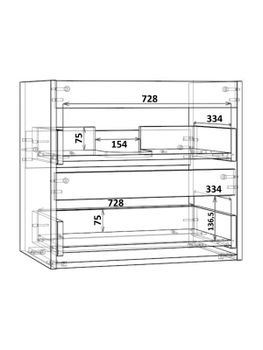 Orange Line Li-80TuwMDF+B04-600W тумба с раковиной подвесная 80 см, белый Li-80TuwMDF+B04-600W — фото 7, Тумбы с раковиной