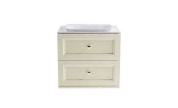 Товар: Тумба Классик 80 с 2ящ RAL1013 мат. с раковиной Ретро бел гл. и столешницей Solid бел гл. 4631177714313 - фото 2 Тумба Классик 80 с 2ящ RAL1013 мат. с раковиной Ретро бел гл. и столешницей Solid бел гл. 4631177714313 — фото 2, Тумбы с раковиной