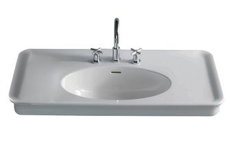 Раковина HATRIA DOLCEVITA Y0F001 подвесная с 1 отверстием с переливом цвет белый — фото 1, Раковины