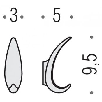 Крючок COLOMBO DESIGN MELO RA17 одинарный цвет хром — фото 2, Крючки для полотенец