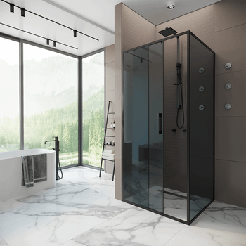 Душевая стенка ALEX BAITLER 6 серия SG64B100 тонированное стекло — фото 1, Душевые перегородки