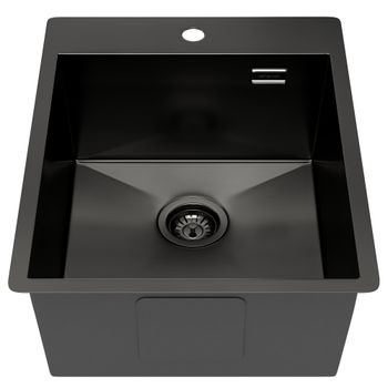 Кухонная мойка Reflexion Iseo RX2265BL оружейная сталь — фото 208, Кухонные мойки