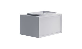 Товар: Тумба Фрейм 70 с 1ящ белый мат. с раковиной Антарес бел гл. и столешницей Solid бел гл. 4631177713798 - фото 3 Тумба Фрейм 70 с 1ящ белый мат. с раковиной Антарес бел гл. и столешницей Solid бел гл. 4631177713798 — фото 3, Тумбы с раковиной