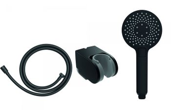 CREAVIT Набор для ручного душа ЧЕРНЫЙ МАТОВЫЙ SH119S — фото 1, Душевые системы