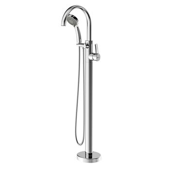 Atlantiss Смеситель для ванны, выс.монлит излив 260мм напольный лейка, р/ОД, хром, LM, LM3244C — фото 2, Лейки для душа