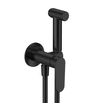 AQM6917MB Novara Готовый комплект гиг. душа (скрытый монтаж, латунная лейка), цвет черный матовый — фото 3, Гигиенические души