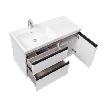 DOMI Тумба под раковину Gap Plus 100, 2 ящ., 1 дв., белый глянец, левая, ROCA 7857626806 — фото 3, Тумбы под раковину