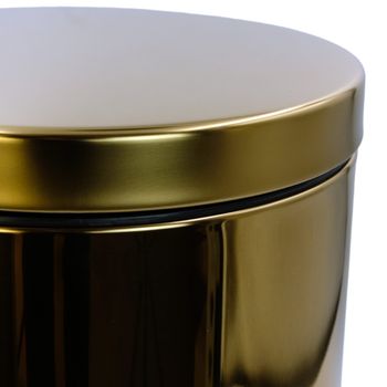 GIFORTES Ведро д/мусора 5 литров круглое, с крышкой SOFT CLOSE, золото 32673 — фото 8, Мусорные ведра