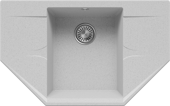 Кухонная мойка Polygran RIFF-800 No314 Светло-серый 855120 — фото 1, Кухонные мойки