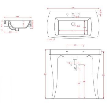 Ножки Artceram Jazz для раковины цвет Argento Silver JZC002 51 00 — фото 2, Комплектующие