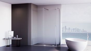 Душевой угол Premium Trento PTC-SP-50CH, 1100х1000x2000, хром, стекло прозрачное PTC50-SP-110100-CH-01-C4 — фото 1, Душевые уголки