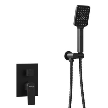 Душевая система скрытого монтажа Grossman Classic 501.K35.04.210 черный матовый,1 место — фото 5, Душевые системы