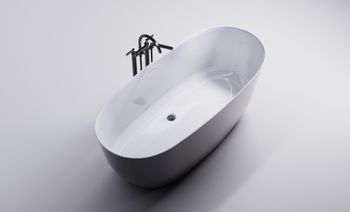 Ванна АТРИЯ 170*75 с интегрированным переливом, литой мрамор 1700х750 01010044 — фото 9, Ванны