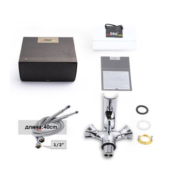 Смеситель для раковины D&K Hessen DA1382801, хром — фото 2, Смесители для раковины