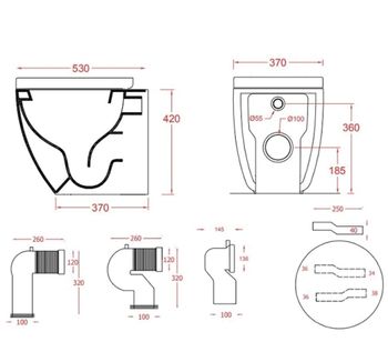 Унитаз Artceram File 2.0 приставной цвет черный матовый FLV005 17 30 — фото 1, Приставные унитазы