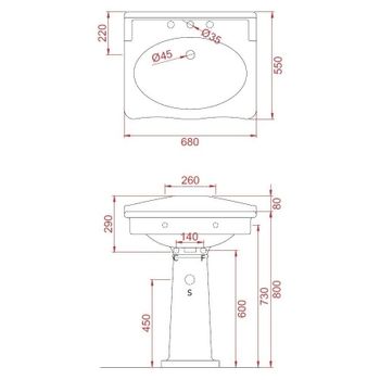 Пьедестал Artceram Hermitage для раковины цвет белый HEC002 01 00 — фото 3, Раковины