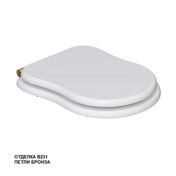 сиденье для унитаза 3813 с механизмом плавного закрывания, бронза KFe-BB-B231 — фото 1, Сиденья для унитаза