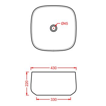 Раковина Artceram Cognac Quadro накладная без отверстий цвет черный COL006 03 00 — фото 1, Раковины накладные