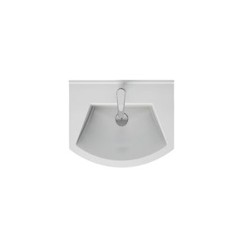 АЛЬФА, 55 см, мебельный умывальник, керамический, Dreja 195452 — фото 2, Раковины