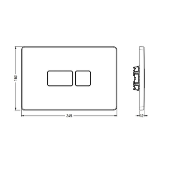 Клавиша смыва Artceram A16 для унитаза цвет хром 704.000.71 — фото 1, Кнопки смыва