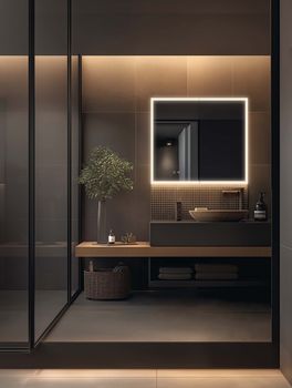 Шкаф зеркало для ванной с подсветкой Aquatek AQ7103B-MLC, прямоугольное, сенсорное управление, 1000*700*133 — фото 7, Зеркальные шкафы в ванную