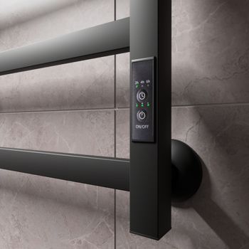 Товар: Полотенцесушитель электрический ВИД 81-10 ПРОФИЛЬНЫЙ с полкой 810х500, скр.монтаж, СНШ, черный матовый(RAL 9005), (Ferrum, равномерные перкаладины), Маргроид 8110p-8050-1083-9005R - фото 4 Полотенцесушитель электрический ВИД 81-10 ПРОФИЛЬНЫЙ с полкой 810х500, скр.монтаж, СНШ, черный матовый(RAL 9005), (Ferrum, равномерные перкаладины), Маргроид 8110p-8050-1083-9005R — фото 4, Электрические полотенцесушители