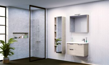 ETNA Зеркальный шкаф 80, дуб верона, ROCA 7857304445 — фото 3, Зеркальные шкафы в ванную