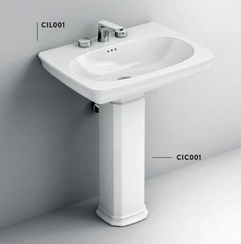 Пьедестал Artceram Civitas для раковины цвет белый CIC001 01 00 — фото 1, Раковины
