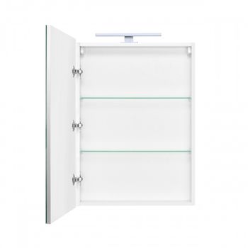 VICTORIA левый зеркальный шкаф 600, 606x141x810 мм, белый глянец A857474806 — фото 2, Зеркальные шкафы в ванную