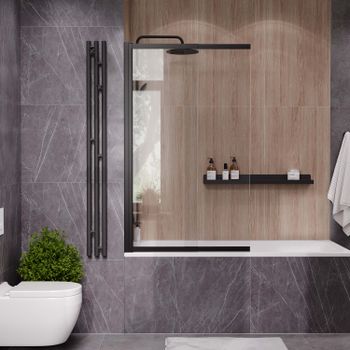 Шторка на ванну стеклянная Reflexion RX15090CBL-21 — фото 1, Шторки на ванну