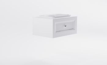 Тумба Классик 80см 1ящ белый мат., раковина Ретро бел глянц, столешница Solid белый мат. 4631177715532 — фото 1, Тумбы с раковиной