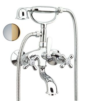 Смеситель для ванны Fiore MARGOT 26CO0610, хром/золото — фото 1, Смеситель для ванны