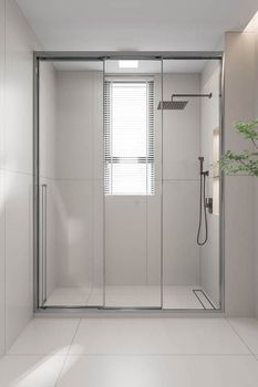 Душевая дверь раздвижная Premium Prato 300 CH-R, 1200х2000, хром, стекло прозрачное PR3/R-120-01-CH-C4 — фото 1, Раздвижные душевые двери