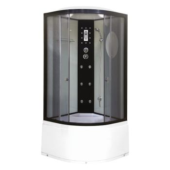 Душевая кабина Niagara Ultra NG-1909-01 (100х100х220) высокий поддон(48см),черный,стекло тонированное,4 места 19090134 — фото 1, Душевые кабины