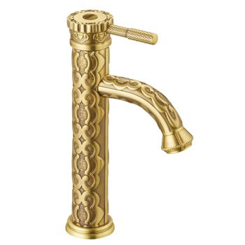 Jasmine Смеситель для раковины, выс.монолит.излив 216мм, р/ОД, бронза, LM, LM6609B — фото 1, Смесители для раковины