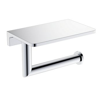 AQM7209CR Trento Держатель туалетной бумаги с полкой, хром — фото 1, Держатели туалетной бумаги