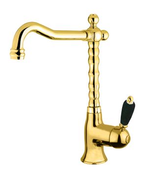 Смеситель для раковины Fiore IMPERIAL BLACK 89OO5225, золото — фото 1, Смесители для раковины