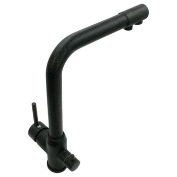 MILANO Смеситель д/кухни совмещенный с краном для питьевой воды, черный камень 32657 — фото 5, Смесители для кухни