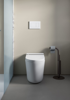 Унитаз-биде Artceram HYPE KHYV002 01 00 напольный безободковый saniglaze soft-close с пультом управления цвет белый — фото 1, Напольные унитазы